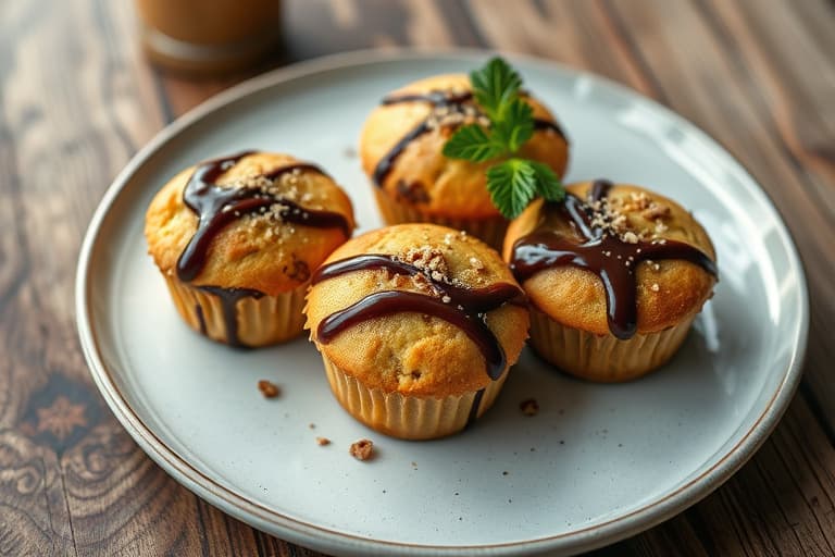 Melkefrie peanøttsmør- og sjokoladeknipp-blandemuffins