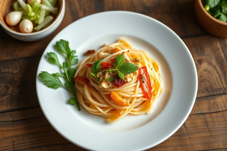 Bakt ris med purre og pak choi