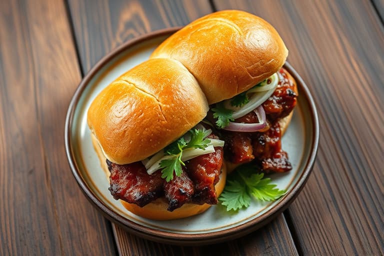 BBQ oksebrystsandwiches