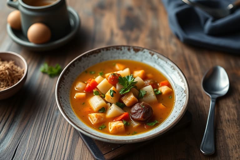 Vegansk italiensk kikertersuppe