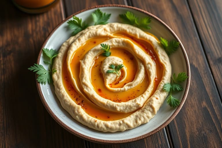 Lett kremet hummus
