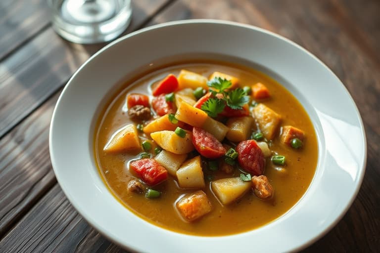 Kremet hvit bønne- og grønn chilisuppe