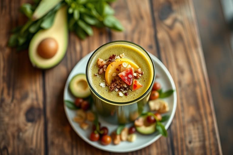 Avokado- og jordbærsmoothie