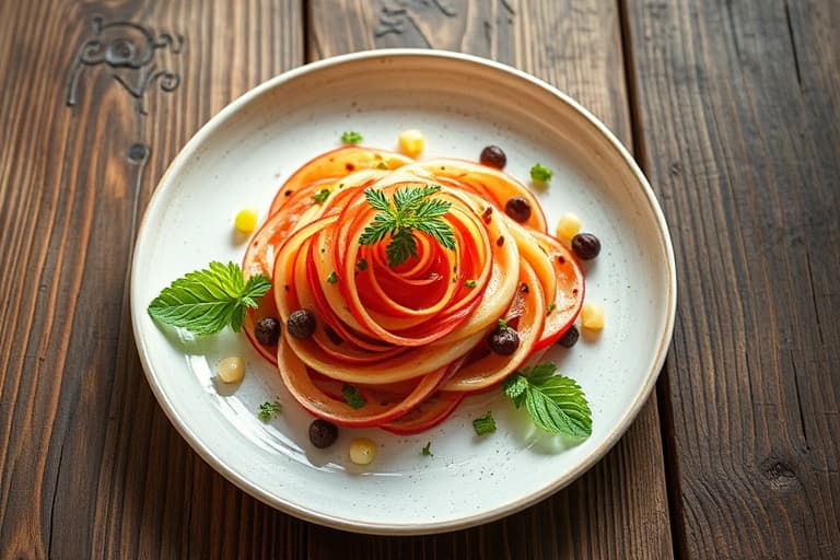 Spiraliserte gulrot-ambrosiasalat