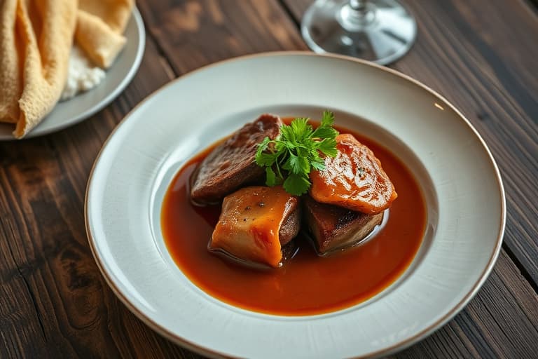 Osso Bucco-stil oksebog.