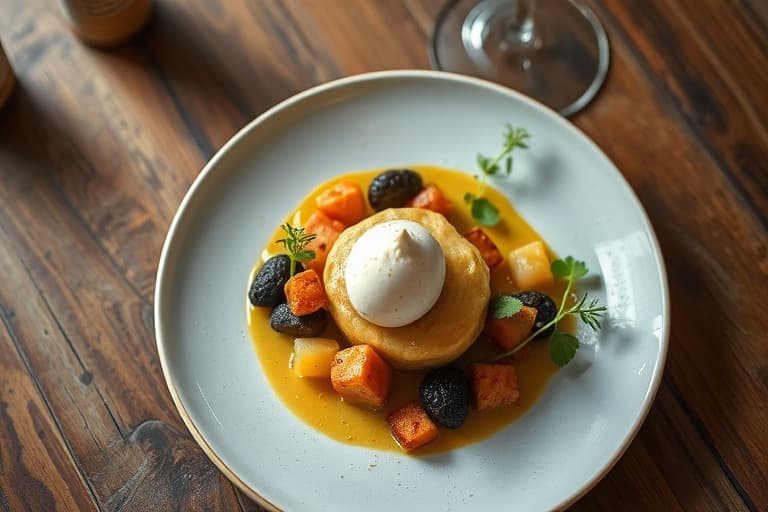 Kirsebærgelé med frukt og krem