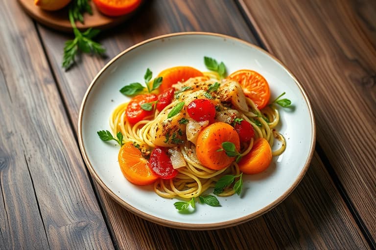 Krydret mandarin- og spinatsalat