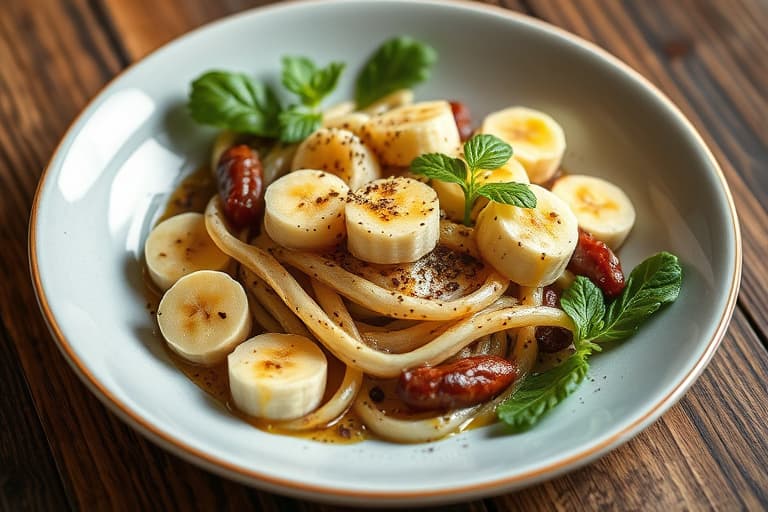 Banan- og mandelpannekaker