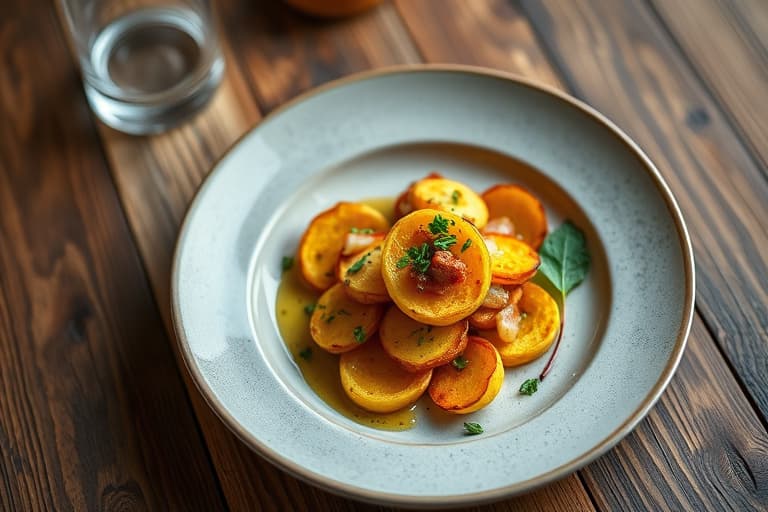 Kokos- og pekannøttpanerte squashchips med en krydret avokadomarinara-saus
