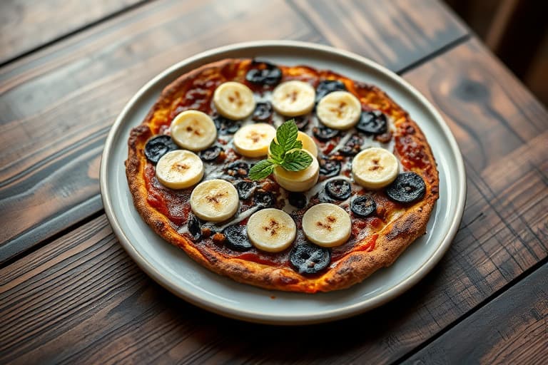 Banansplit-browniepizza