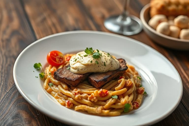 Krydret reker med baba ghanoush på flatbrød