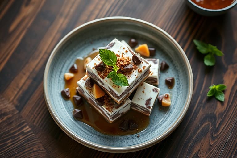 Mint-Maple Valnøtt Rocky Road