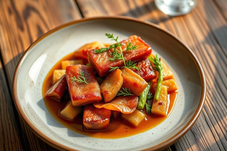 Baconinnpakket asparges på ristet brød