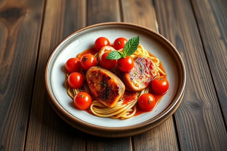 Krydret tomat-, sjømat- og chorizogryte