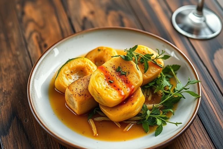 Squashnudler med soppsmarinara