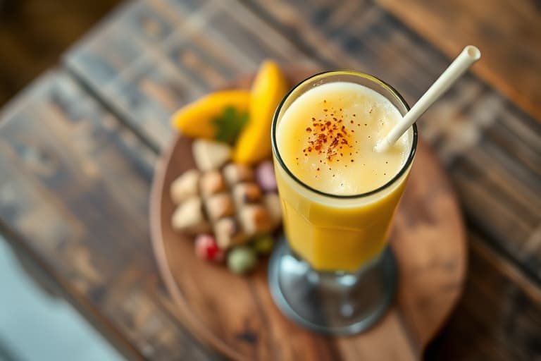 Bær- og mangomilkshake