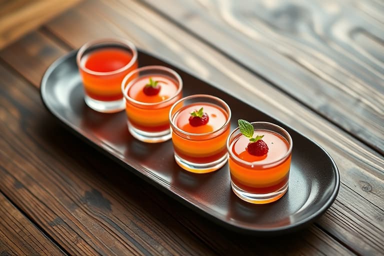 Red Bull® og vodka-gelé-shots