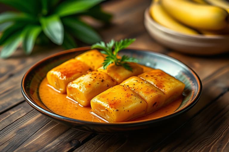 Pasteles med yuca og plantains
