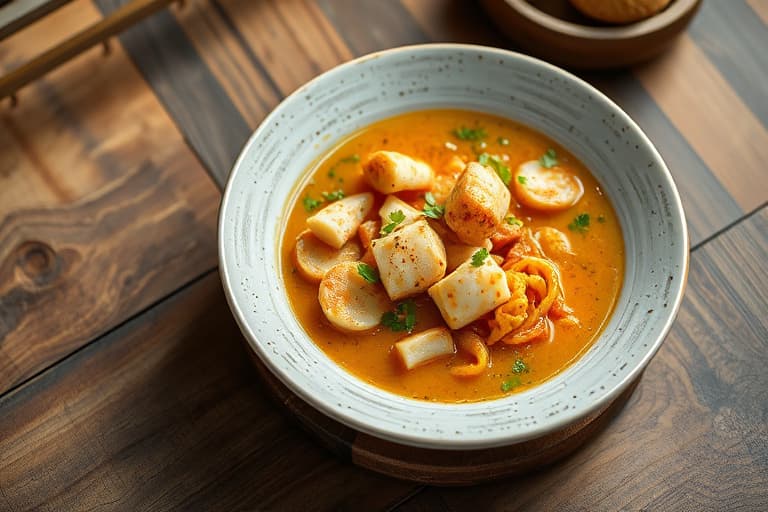 Korn- og krabbesuppe