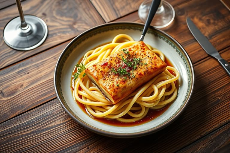 En rett: Bakte pannekaker med pølse