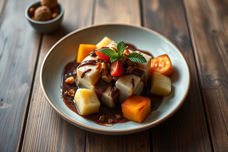 Sjokolade- og kokos-trifle