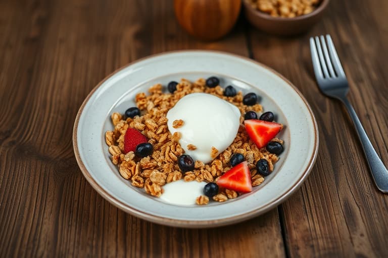 Quaker® No-Bake Granola- og Yoghurtterter