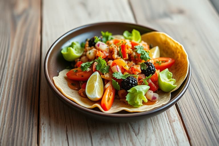 Kylling- og ris-tacosalat