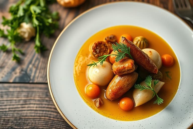 Kylling-, søtpotet- og soppsuppe