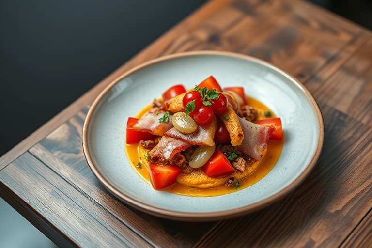 Bacon, tomat og triple ostesmørbrød