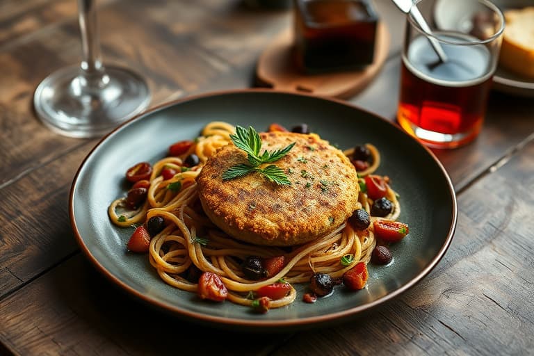 Blomkål dekket med falafellag