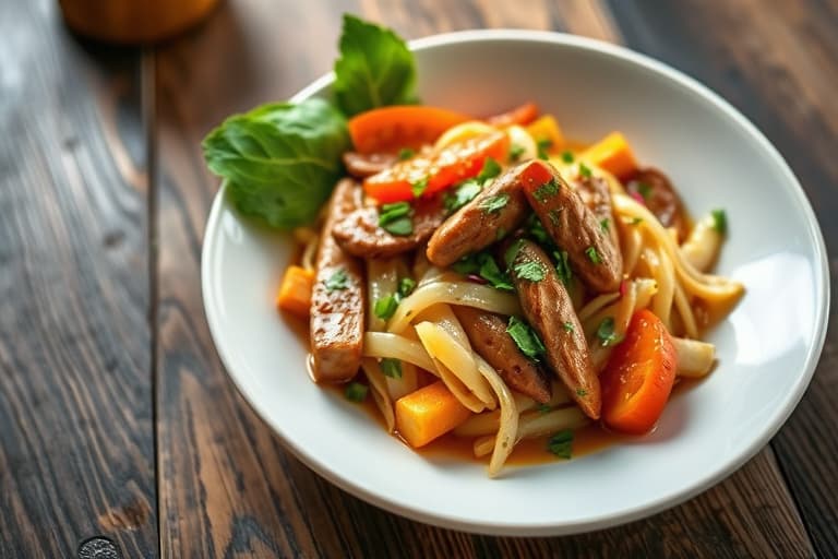 Varm thailandsk grønnkålssalat