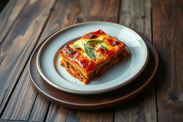 En enkel vegansk lasagne laget i slow cooker