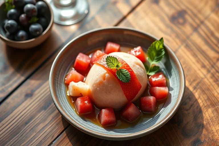 Tropisk grapefrukt sorbet