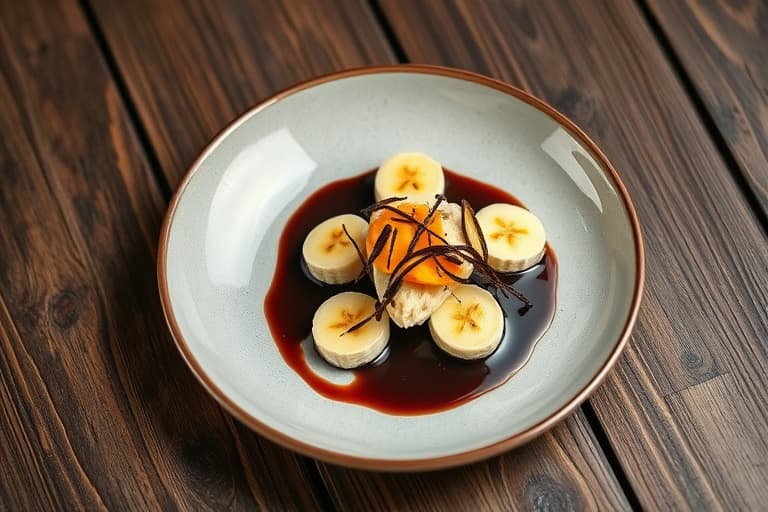 Banan, sjokolade, peanøttsmør og havregrynsgrøt med kli