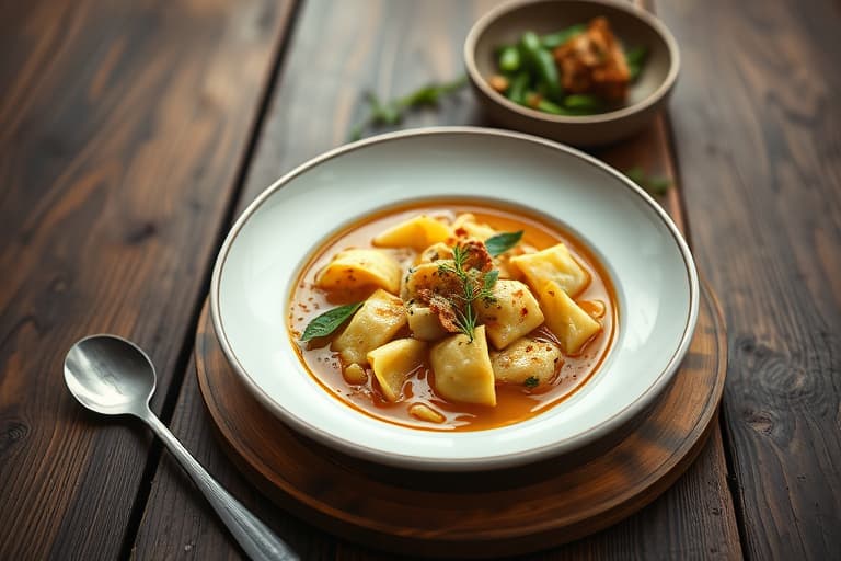 Sitron-ingefær kyllingnudelsuppe