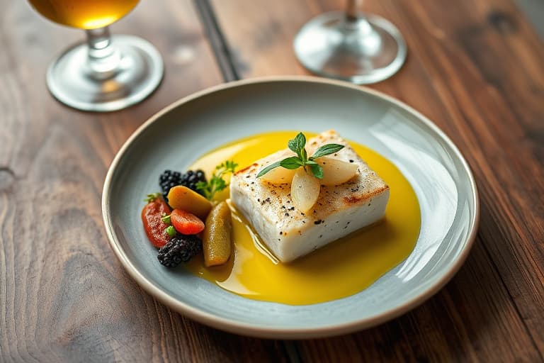 Sitron- og urteskål med fisk