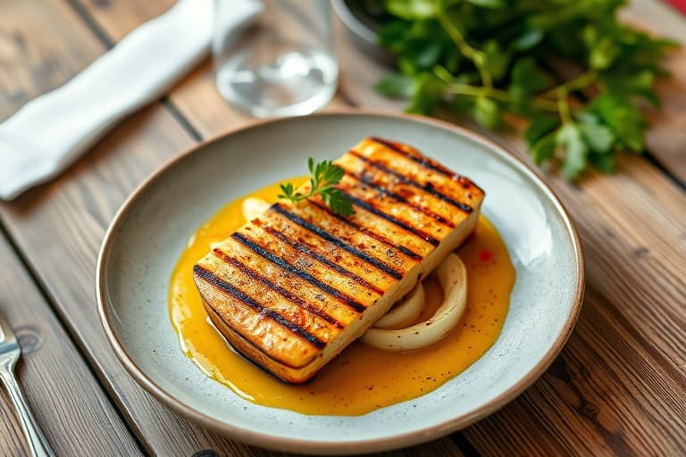 Kylling ciabatta grillet over åpen flamme