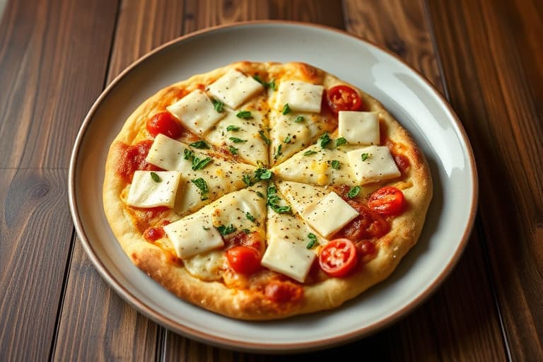 Cheesy Cracker Bread Pizza