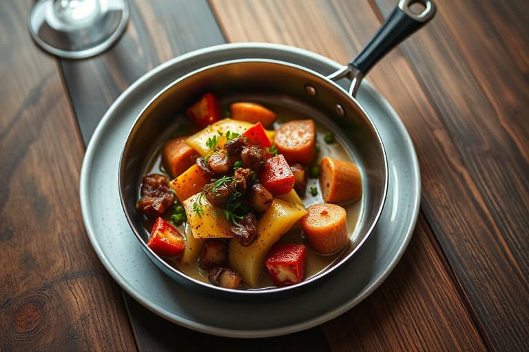 En panne med ostete kylling og grønnsaker