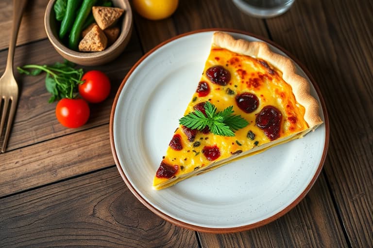 Geitost- og purreskivequiche