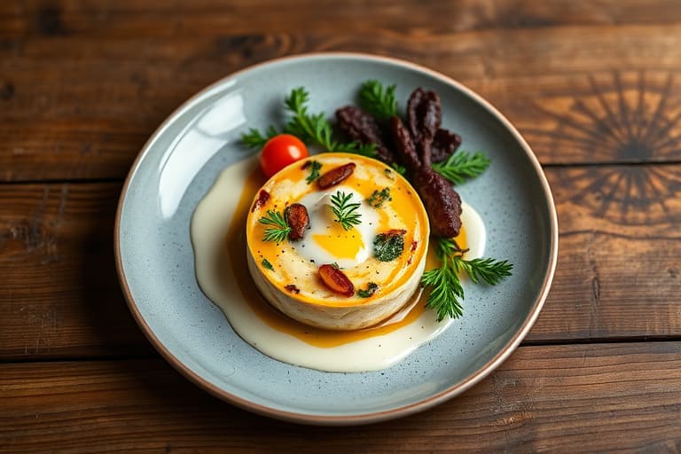 Quiche med romanesco og sopp