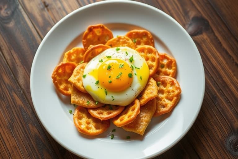 Asiatisk eggeplomme- og krydderkrem på pretzel Crisps®