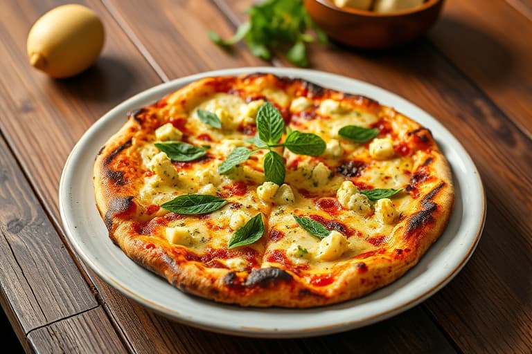 Grillede flatbrødpizzaer med avokadopesto