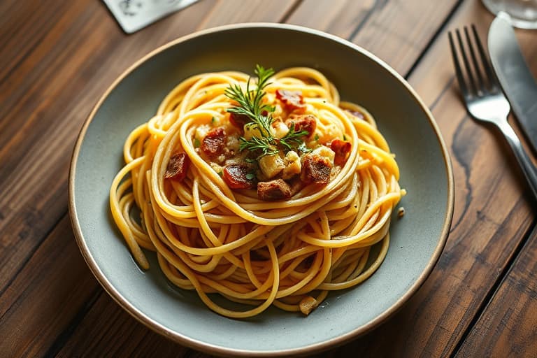 Tagliatelle med pølse