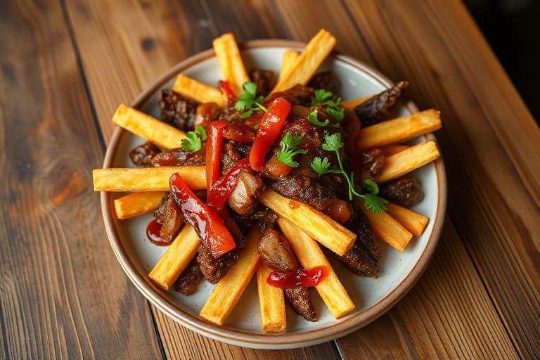 Pulled BBQ-svinekjøtt Poutine