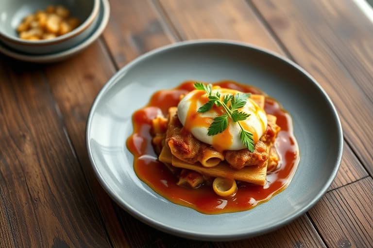 Memphis-inspirert kylling med makaronipudding