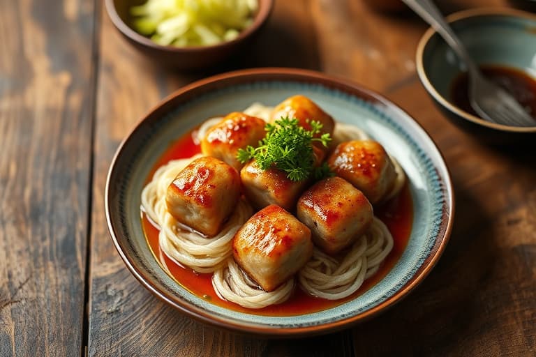 Tsukune (japanske kyllingkjøttboller)