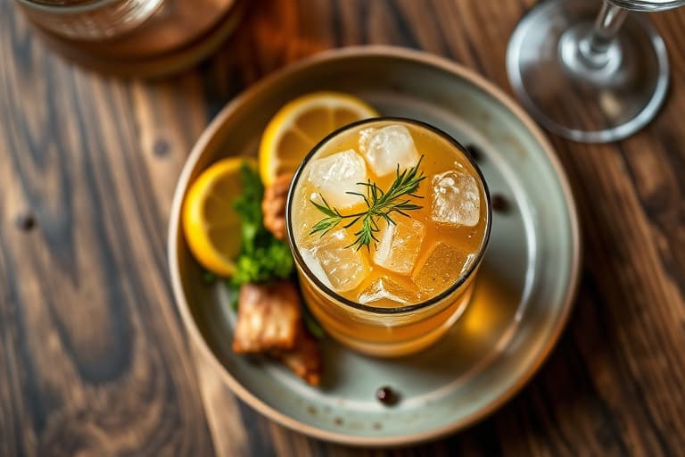 Whiskey Sidecar-slush med grillet sitronjuice