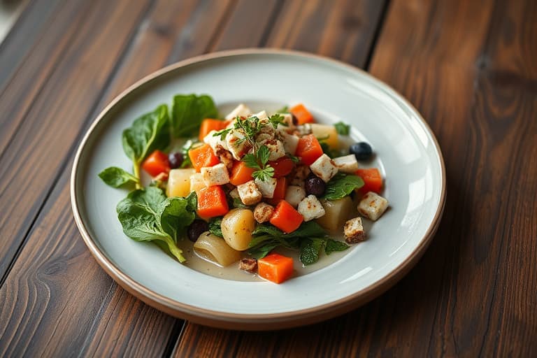 Vegansk grønnsakspastasalat