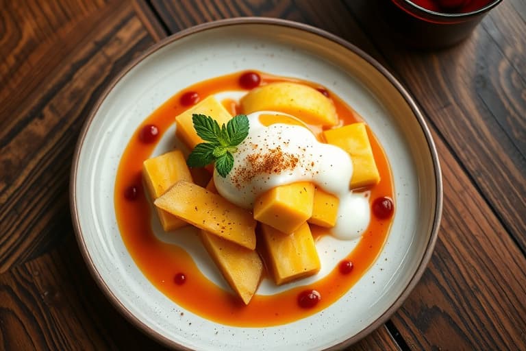 Ananas oppned-yogurt-kopp